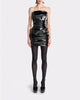 LABEL DRESS PU BLACK