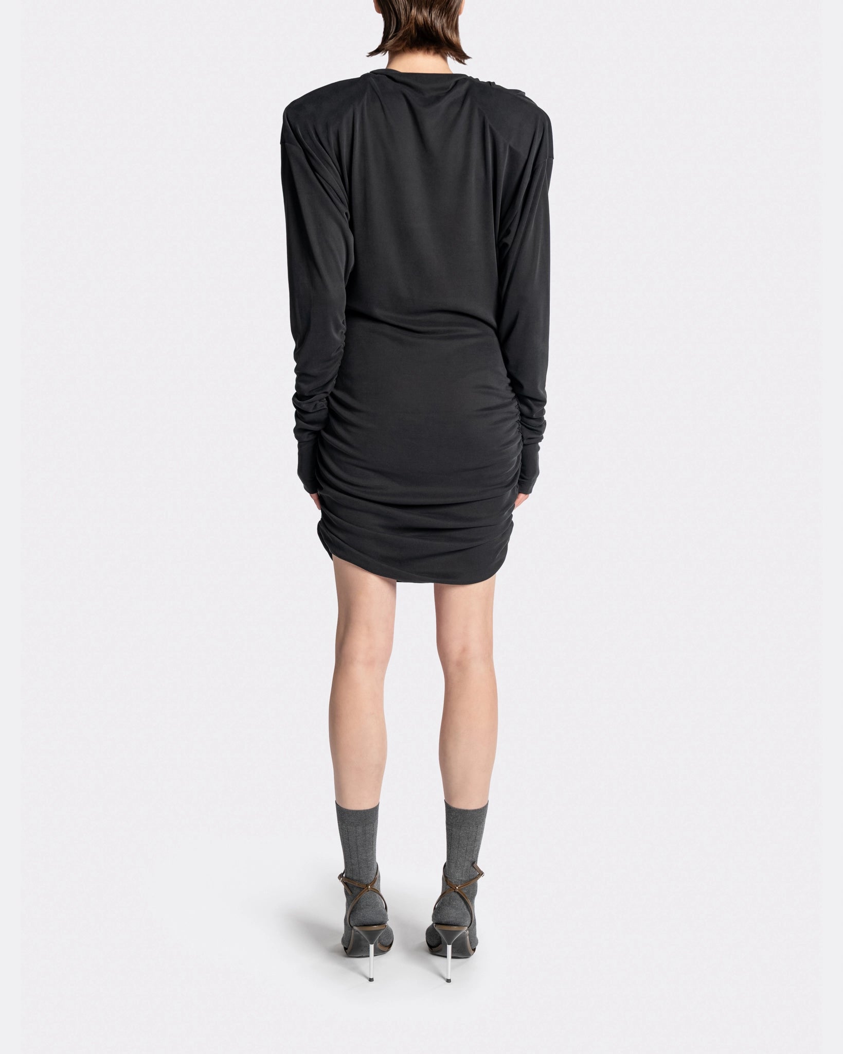 Drapped Long Sleeve Dress