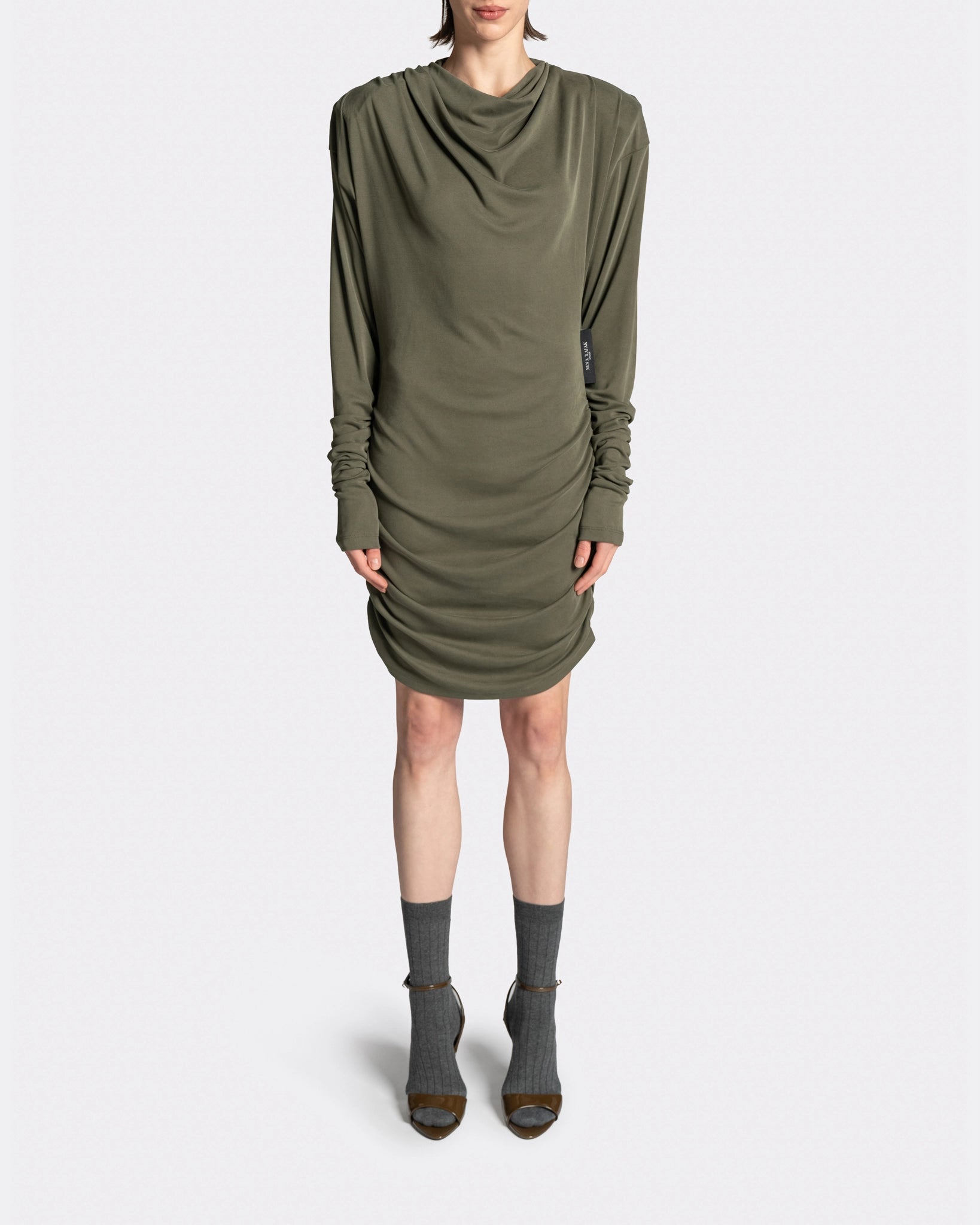 Drapped Long Sleeve Dress