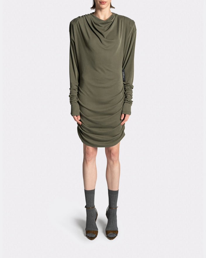 Drapped Long Sleeve Dress