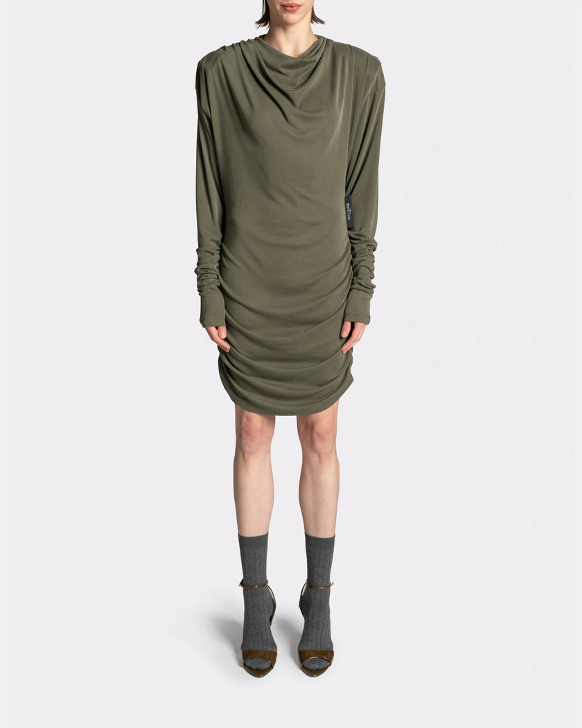Drapped Long Sleeve Dress