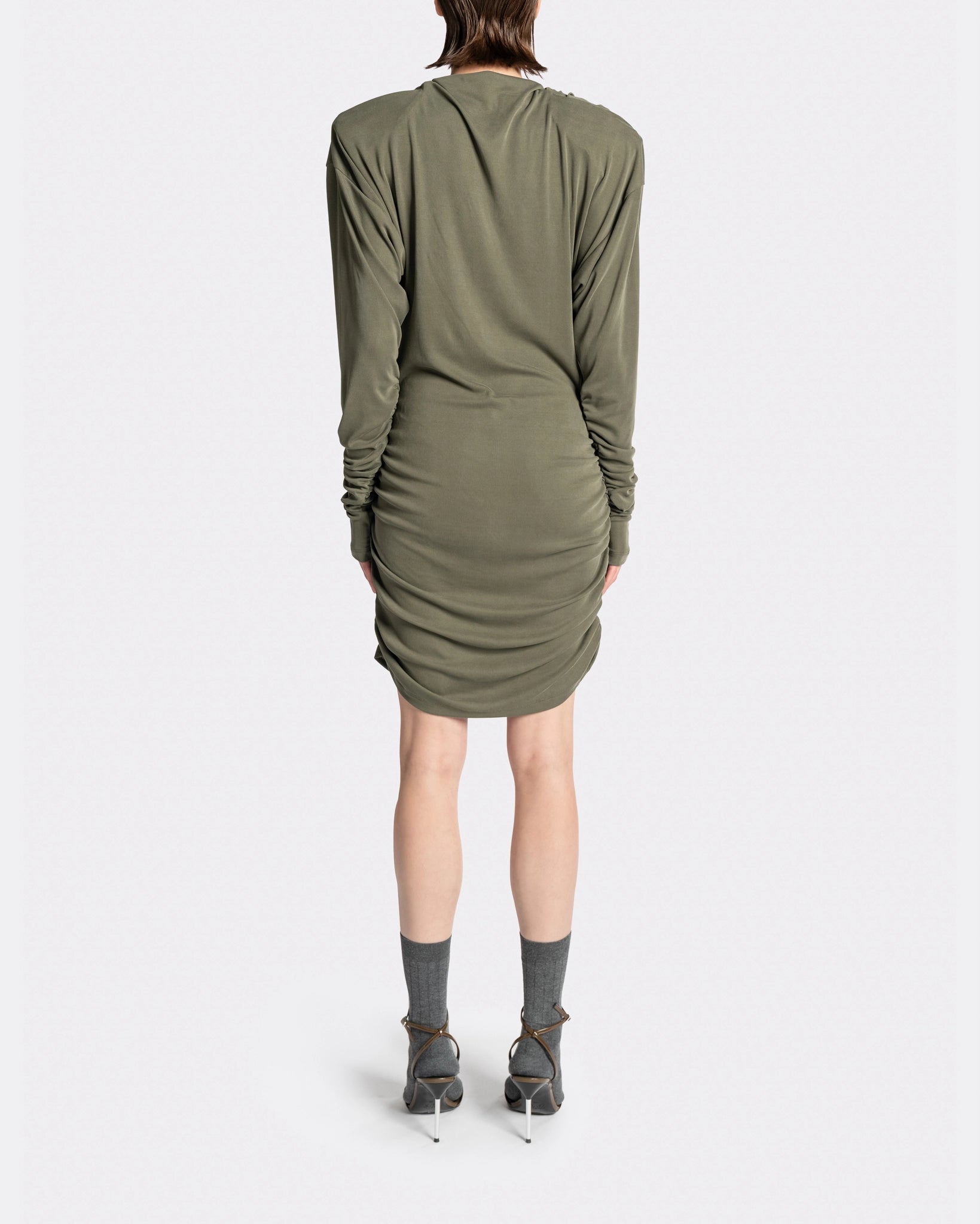Drapped Long Sleeve Dress