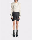 DRAPPED LS T SHIRT WHITE