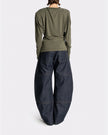 DRAPPED LS T SHIRT GREEN