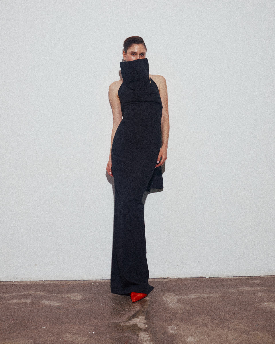 High Neck Long Dress