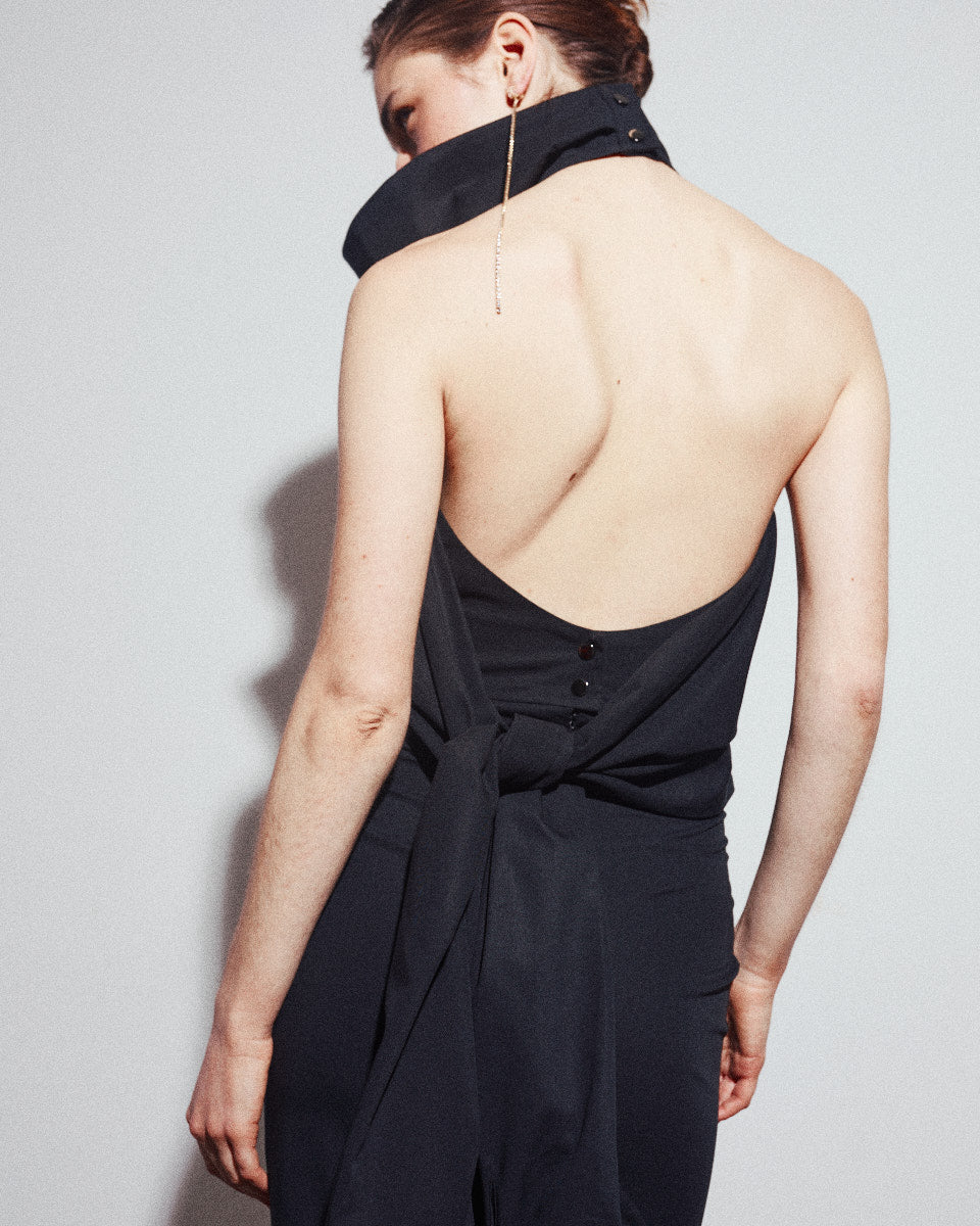 High Neck Long Dress