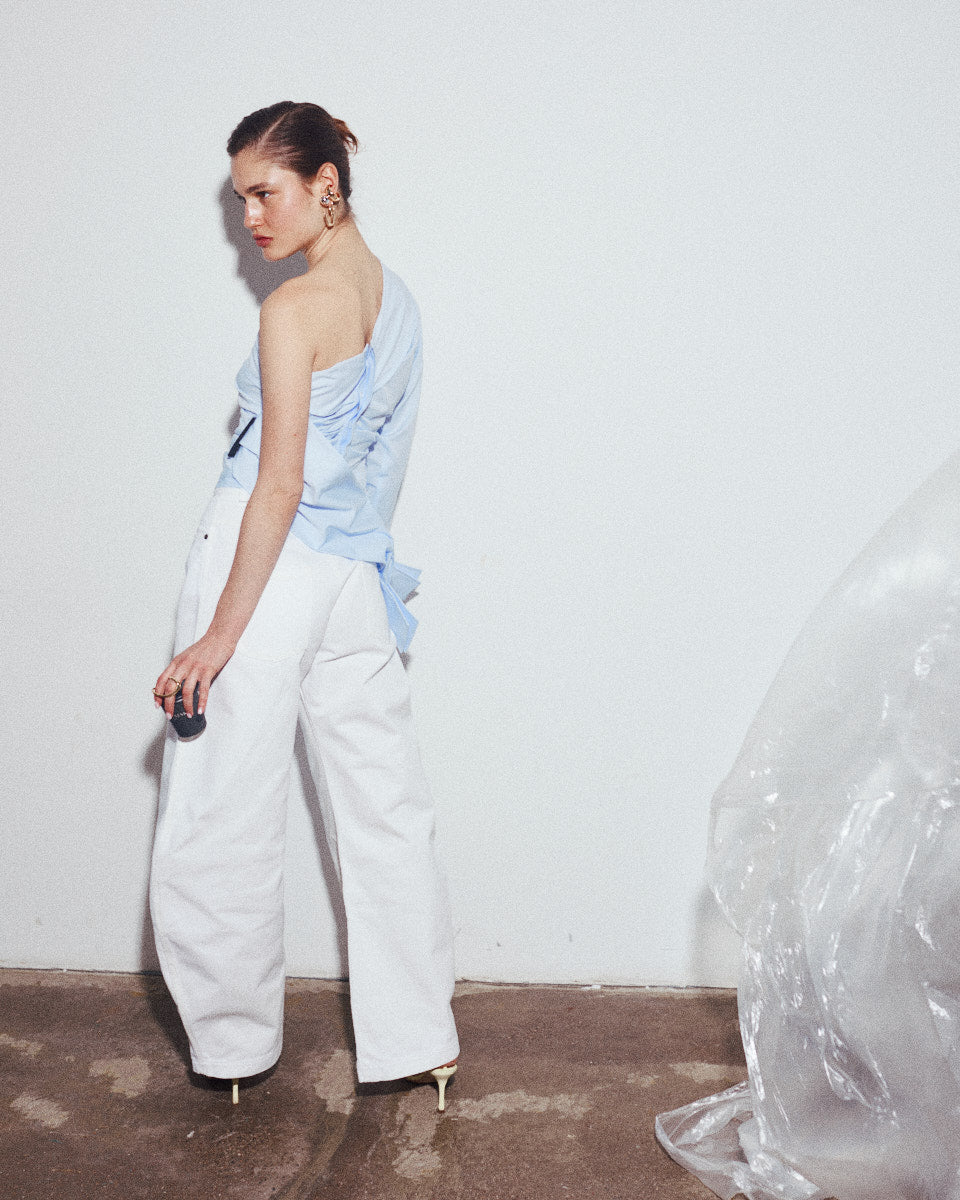 Gamba rotonda / Denim largo