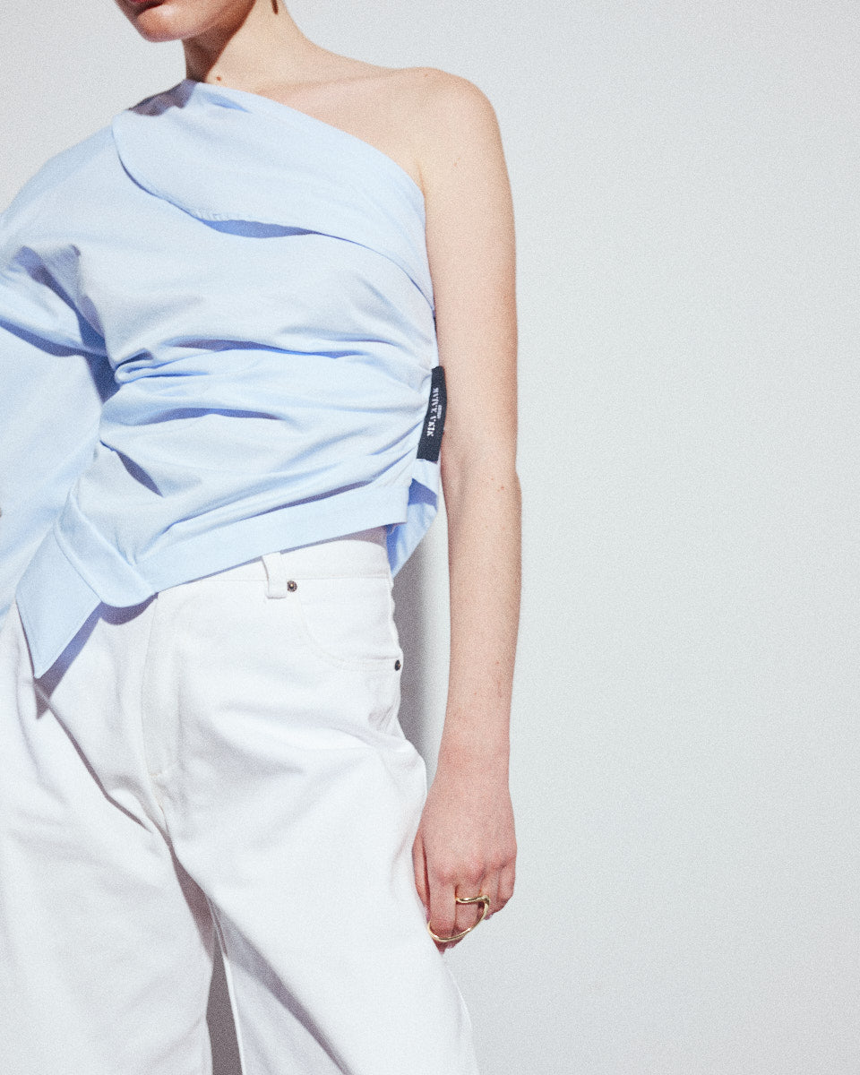 Gamba rotonda / Denim largo