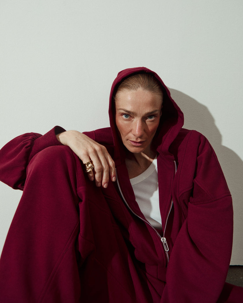 Full Zip Hoodie Bordeaux